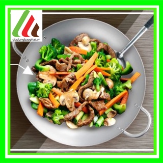 Chảo bầu nhôm xi kim hằng đủ size 22 26 30 34 36 38 40 44 46 50 chính hãng