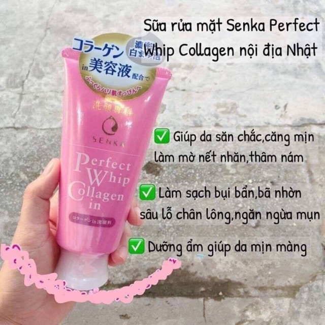 Sữa rửa mặt Perfect whip Colagen