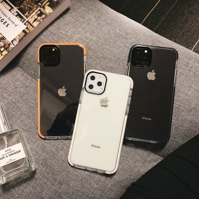 [Mã ELORDER5 giảm 10K đơn 20K] [ IPHONE ] Ốp Lưng Viền Màu Chống Sốc - Q001