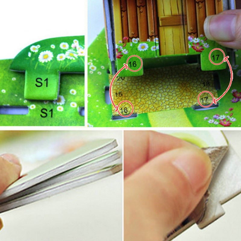 Bộ đồ chơi lâu đài EVA 3D dễ thương cho bé