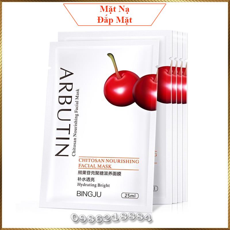 Mặt nạ giảm thâm dưỡng trắng BINGJU Arbutin Chitosan Nourishing Facial Mask BAC2