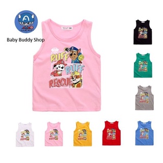 Áo Tank Top Bằng Vải Cotton Không Tay In Hoạt Hình Paw Patrol 8 Màu Dễ Thương Cho Bé
