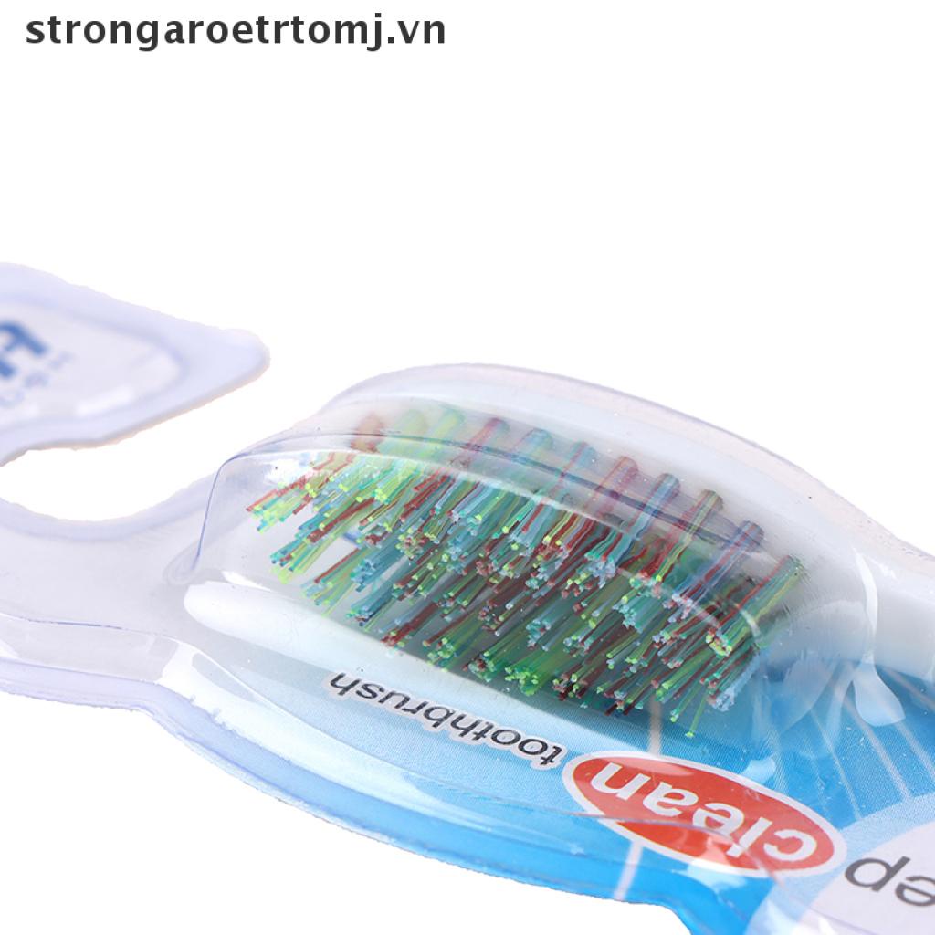 Set 10 Bàn Chải Đánh Răng Lông Siêu Cứng Làm Trắng Răng Chữ Thập