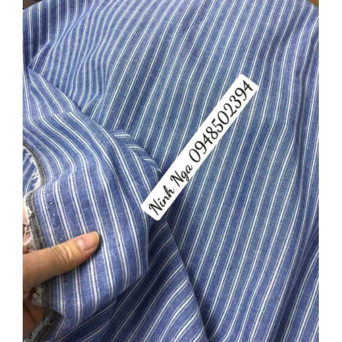 Vải linen kẻ sọc