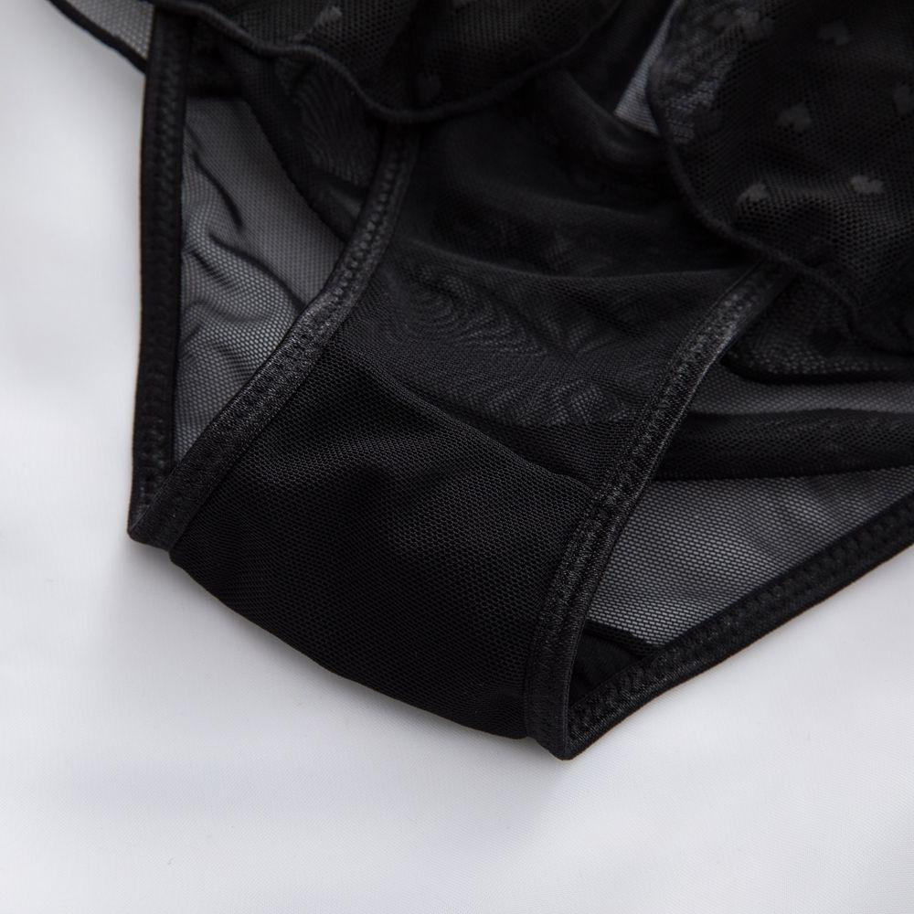 OCEANMAP Quần Lót Cotton Lưng Thấp Phối Ren Lưới Thoáng Khí Quyến Rũ Cho Nữ