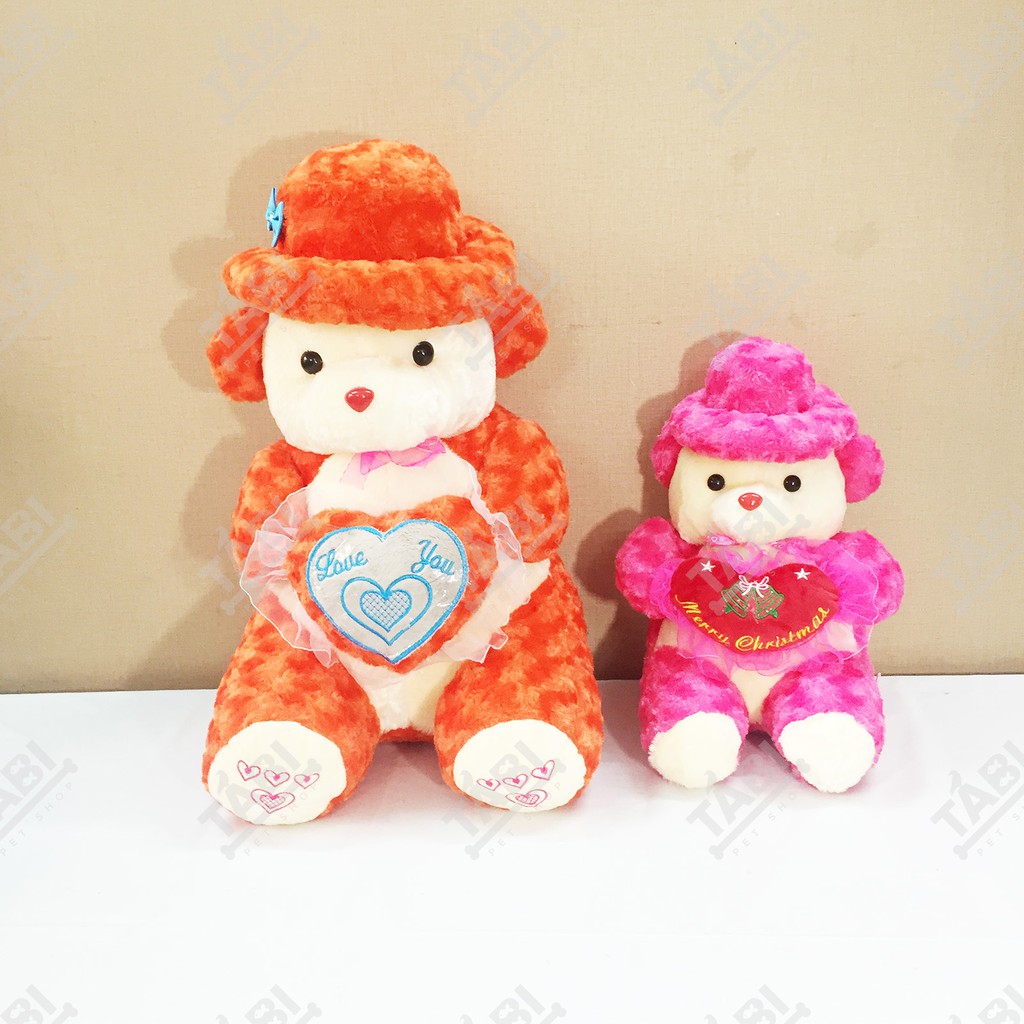 [Hình Shop Chụp] Gấu Bông Đội Nón Cao 40cm - Thú Nhồi Bông Đội Nón Siêu Cute