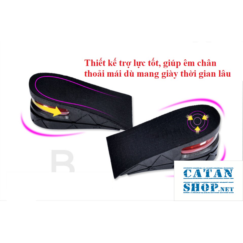 1 cặp lót giày tăng chiều cao nửa bàn  từ 3cm – 7cm, Miếng độn giày có đệm khí siêu êm ái