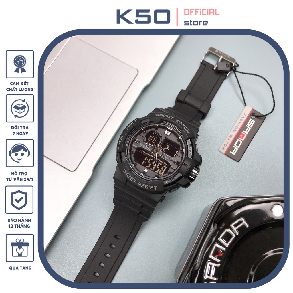 Đồng hồ điện tử nam sanda 6025 kim điện tử thể thao full box chính hãng | BigBuy360 - bigbuy360.vn