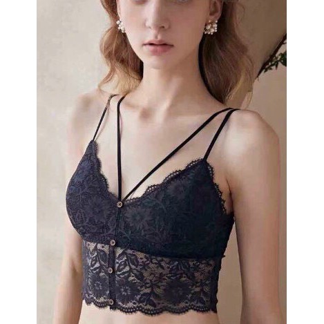 Áo bra ren khuy dây chéo ngực siêu quyến rũ 2404