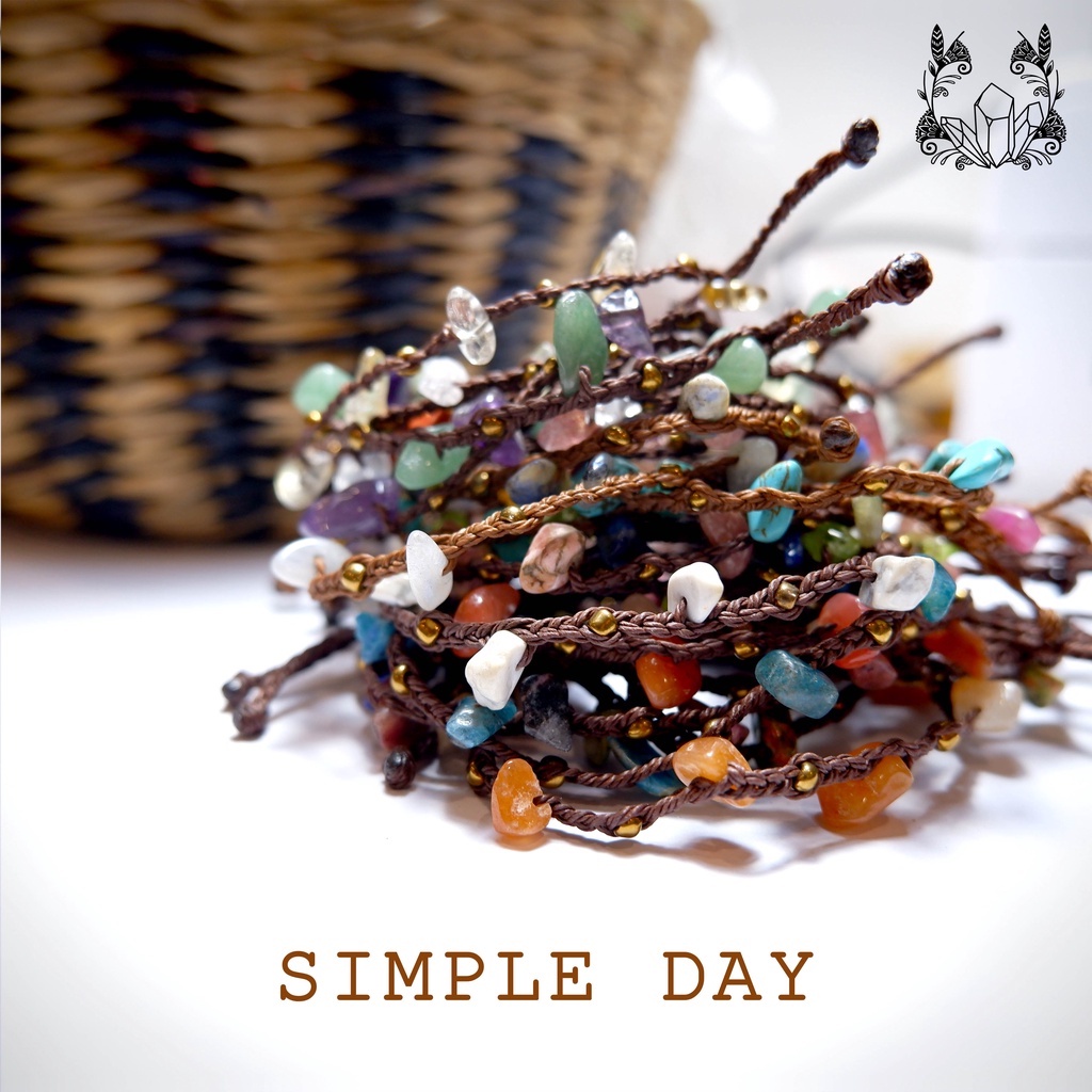 ☕️[Simple Day]? Vòng Tay Thắt Dây Thiết Kế Handmade, Vòng Tay Thắt Dây Thủ Công Phong Cách Đơn Giản, Nhẹ Nhàng