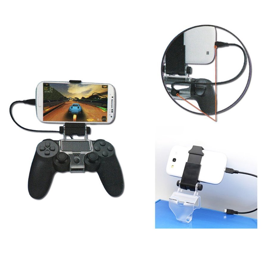 Mobile Phone Clamp Stand Clip Holder for PS4 Game Controller Bracket Black | BigBuy360 - bigbuy360.vn