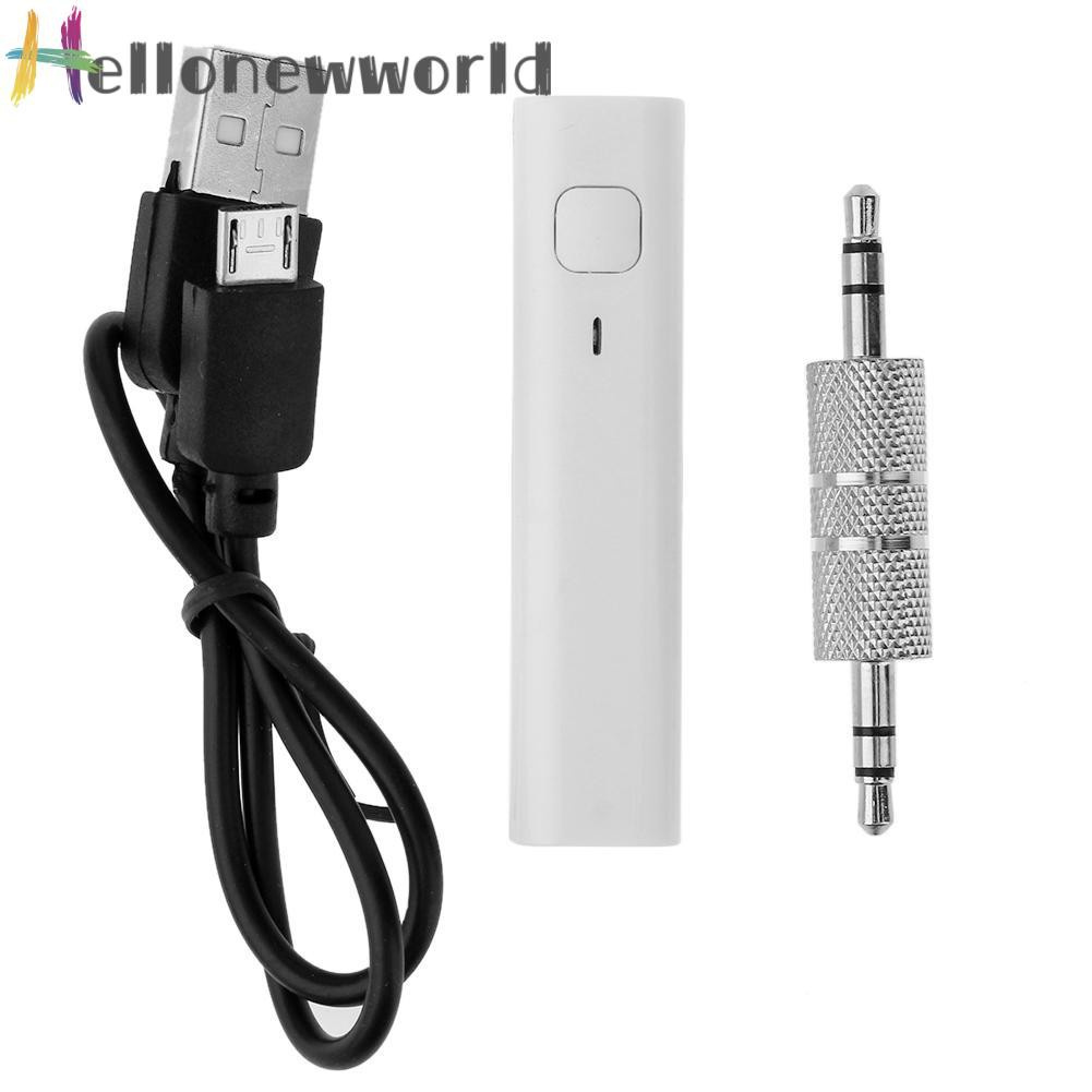 Hellonewworld Wireless Bluetooth 4.2 Audio Receiver Adapter 3.5mm AUX Hands-free Car Kit