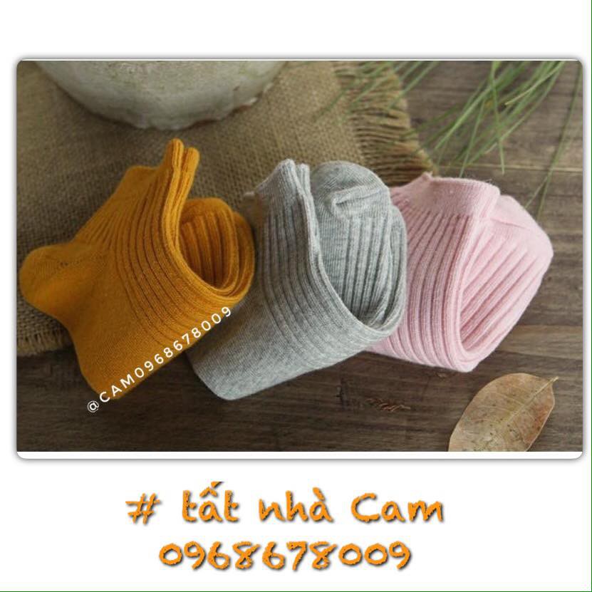 Tất vớ nam nữ ngắn cổ vớ cổ ngắn ulzzang Basic Vintage Hàn Quốc