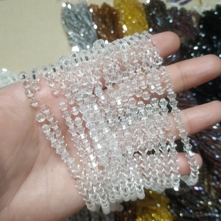 10 dây pha lê nón (thoi) 4mm nhiều màu
