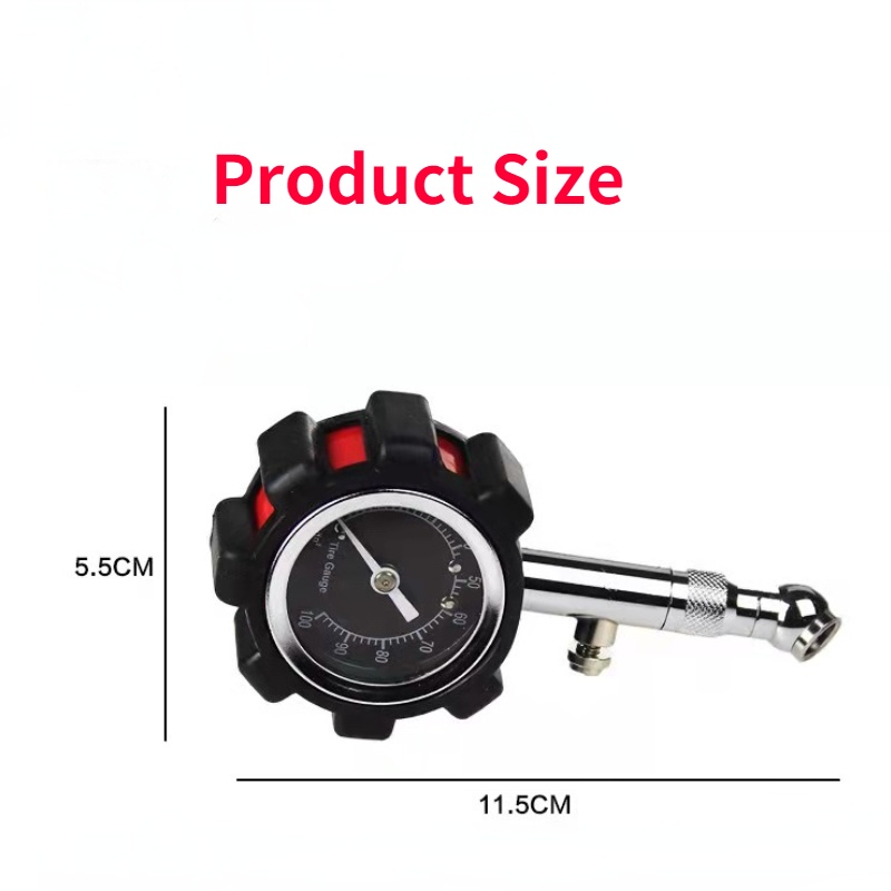 Đồng hồ đo áp suất lốp xe 100psi độ chính xác cao dùng cho xe hơi / xe máy / xe tải