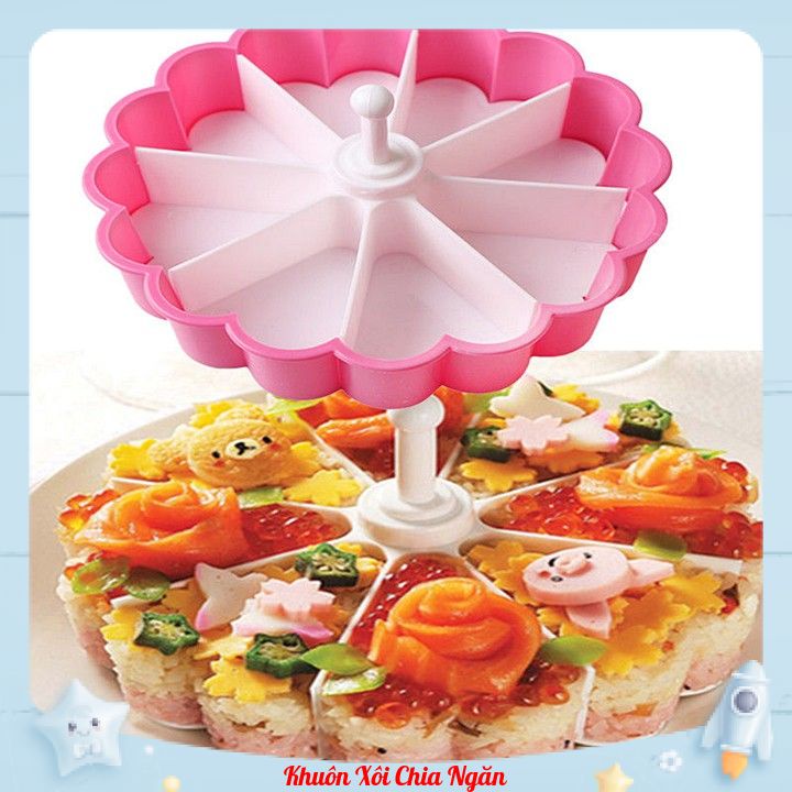 Khuôn Chia Xôi - Khuôn đa năng làm thạch rau câu,cơm, bánh - 8 ngăn