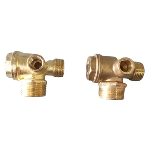 Van 1 chiều máy nén khí / Van 1 chiều máy bơm hơi  ren trong kích thước 20*16*10mm nguyên chất đồng
