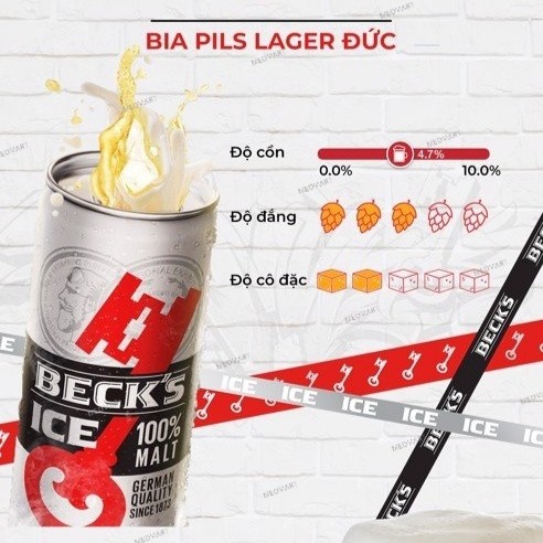 BIA BECK ICE THÙNG 330ML