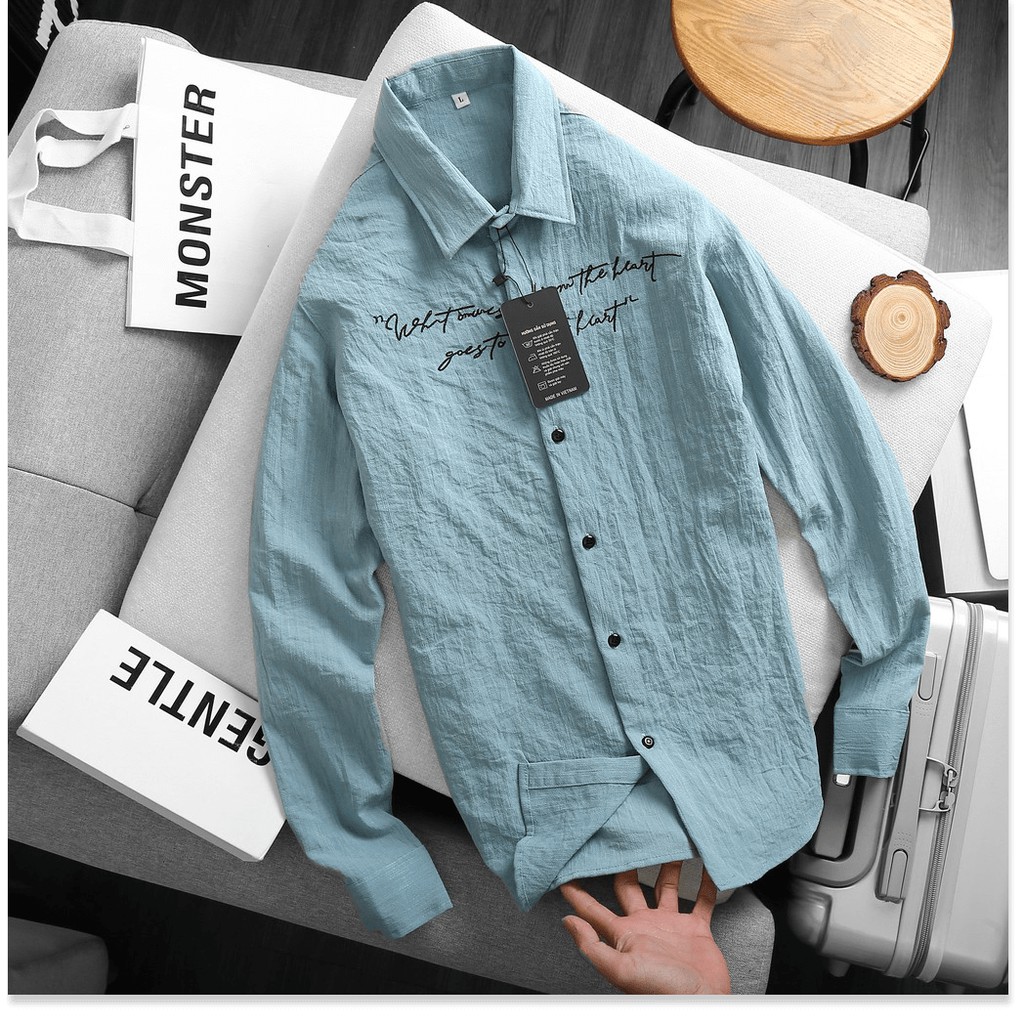 Áo Sơ Mi Nam Vãi Đũi Không Nhăn Không Xù Hiện Đại ,Hàng Hot  HP