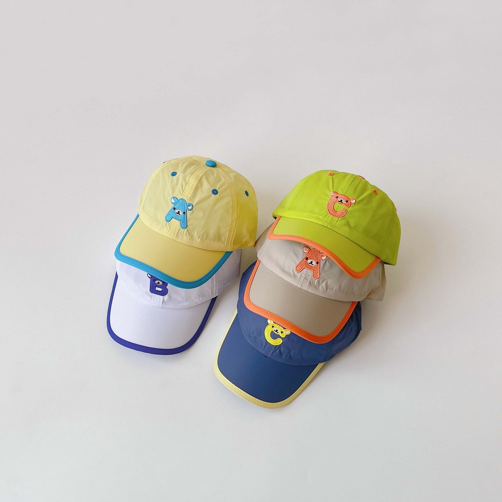 Mũ Lưỡi Trai Chống Nắng Nhanh Khô Thêu Chữ Thời Trang Mùa Hè Cho Bé