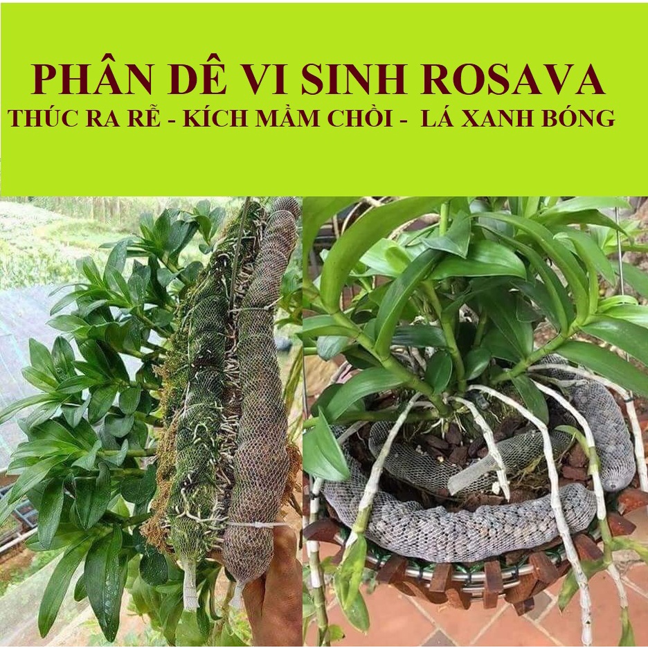 Phân dê trồng lan túi lưới 30cm ROSAVA đã qua xử lý bằng công nghệ Nhật chuyên bón hoa lan