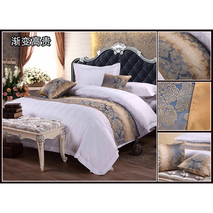 Khăn Trải Giường Khách Sạn Cadar Tidur Jacquard Trang Trí Giường Ngủ