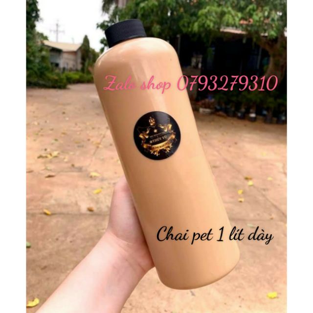 Combo 20 chai pet 1 lít dày dặn nắp đen