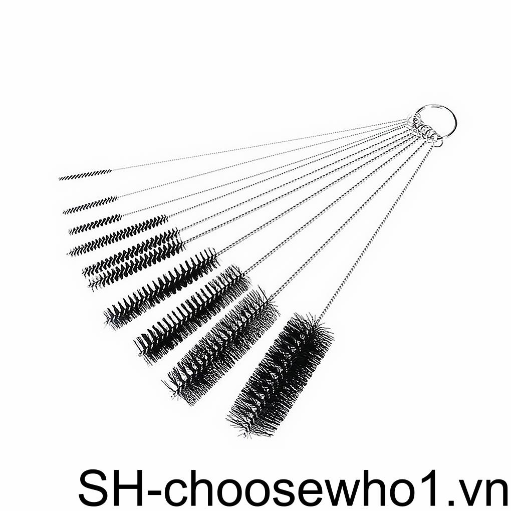 Bộ 10 Cọ Nylon Vệ Sinh Bình Nước / Ống Hút Cho Máy Pha Cà Phê