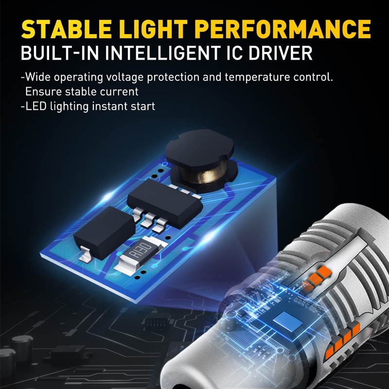 Bộ 2 Đèn LED Tín Hiệu T20 7440 Wy21w 1156 Bau15s Py21w P21w Ba15s T15 WY16W Cho Xe Hơi