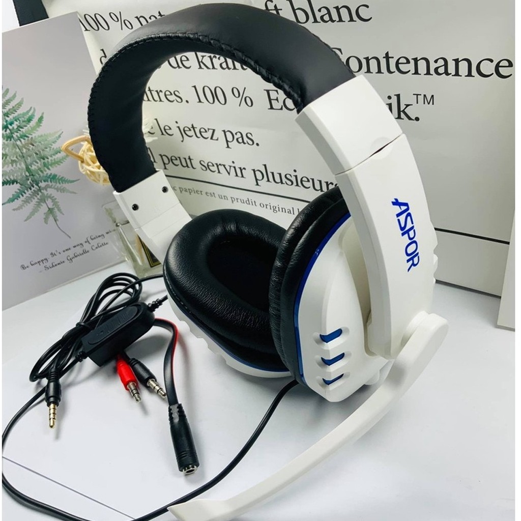 ✔️Tai Nghe Gaming ASPOR A216,Có MIC chống ồn, dây dài 2m, Hỗ Trợ PS4/XB1S/XBXS/PC/Laptop/ tích hợp 2 cổng cắm 3.5mm+USB