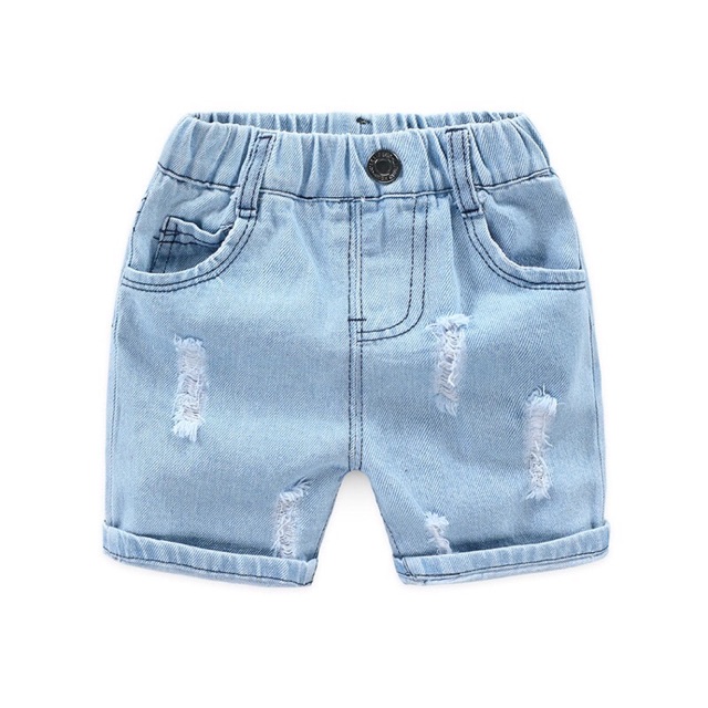 (9-30kg)Quần sort jean xước bé trai XIAILE