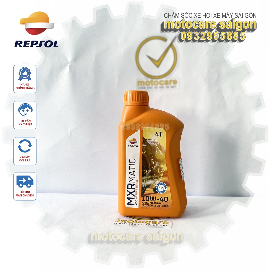 COMBO Nhớt Xe Tay Ga Repsol Matic 10W40 Và Nhớt Lap Hộp Số Repsol 120ml