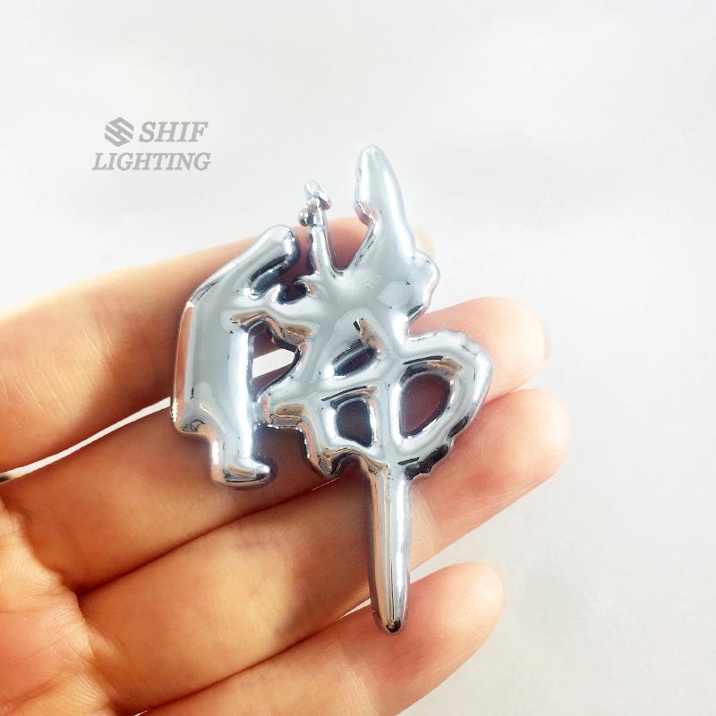 Miếng dán logo bằng kim loại phong cách phật giáo dùng để trang trí xe hơi