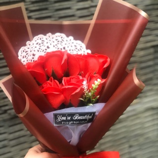 Sỉ bó hoa hồng sáp 7 bông
