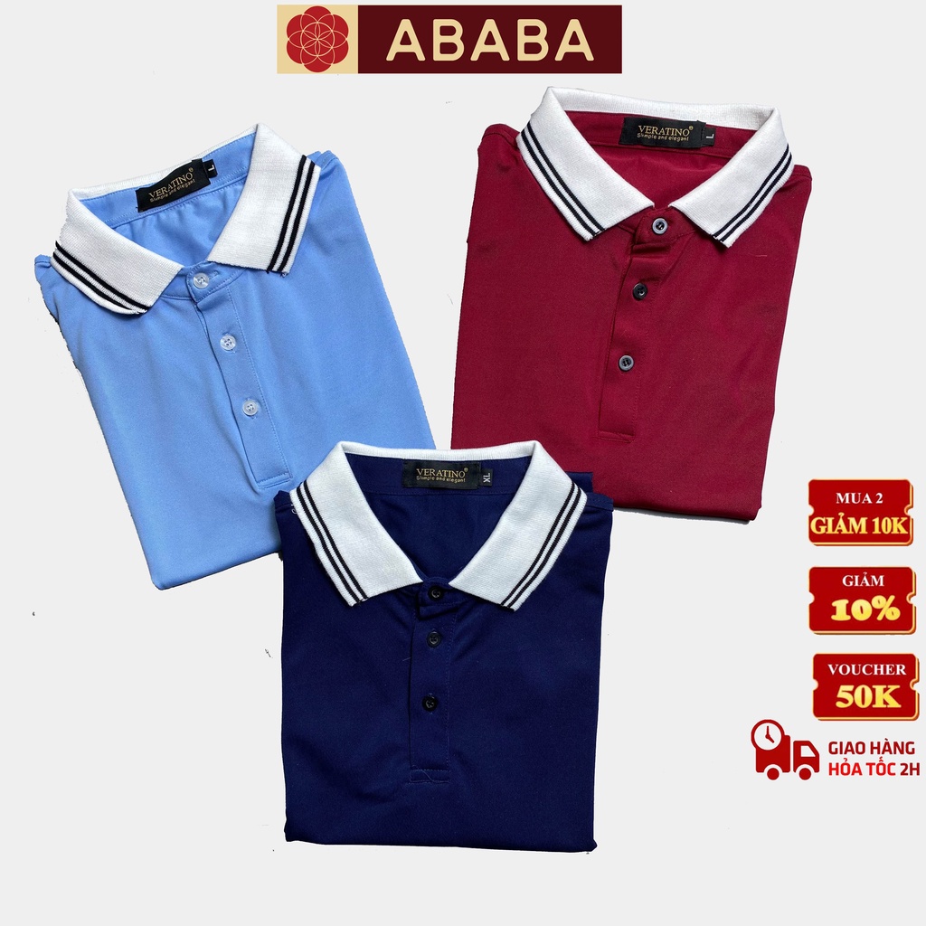 Áo polo nam ABABA cotton thoáng mát, áo polo cá sấu basic form chuẩn - ABA-POLO-02