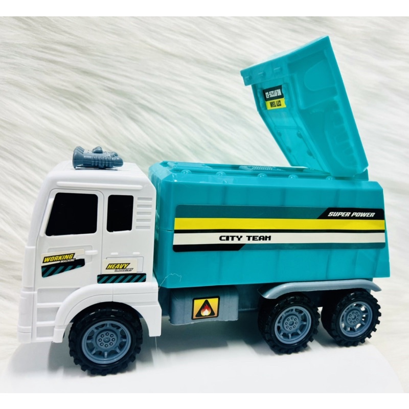 Xe Tải Đồ Chơi, Xe Chở Rác Có Nắp Thùng Cỡ Lớn 27cm Cho Bé