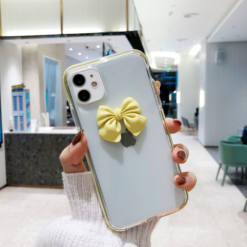 Ốp Điện Thoại Silicon Trong Suốt Hình Nơ Đáng Yêu Cho Iphone 12 11 Pro Max Xs Max Xr 6s 8 7 Plus | BigBuy360 - bigbuy360.vn