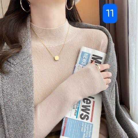 Áo Len Tăm Nữ cổ 3 Phân Cao Cấp Công Sở Xinh Yan.Fashion L39 Áo Len Cổ 3 cm Nhiều Màu | BigBuy360 - bigbuy360.vn