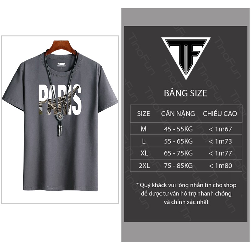 Áo thun nam mã TT31 💖FREESHIP💖 Áo tay lỡ nam họa tiết Paris ngắn tay thể thao đẹp mùa hè tập gym vải cotton | BigBuy360 - bigbuy360.vn