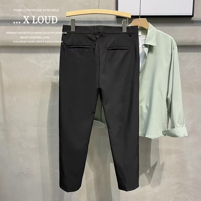 Quần Tây Ống Đứng Dáng Rộng Màu Trơn Thời Trang Thu Đông Hàn Quốc 2022