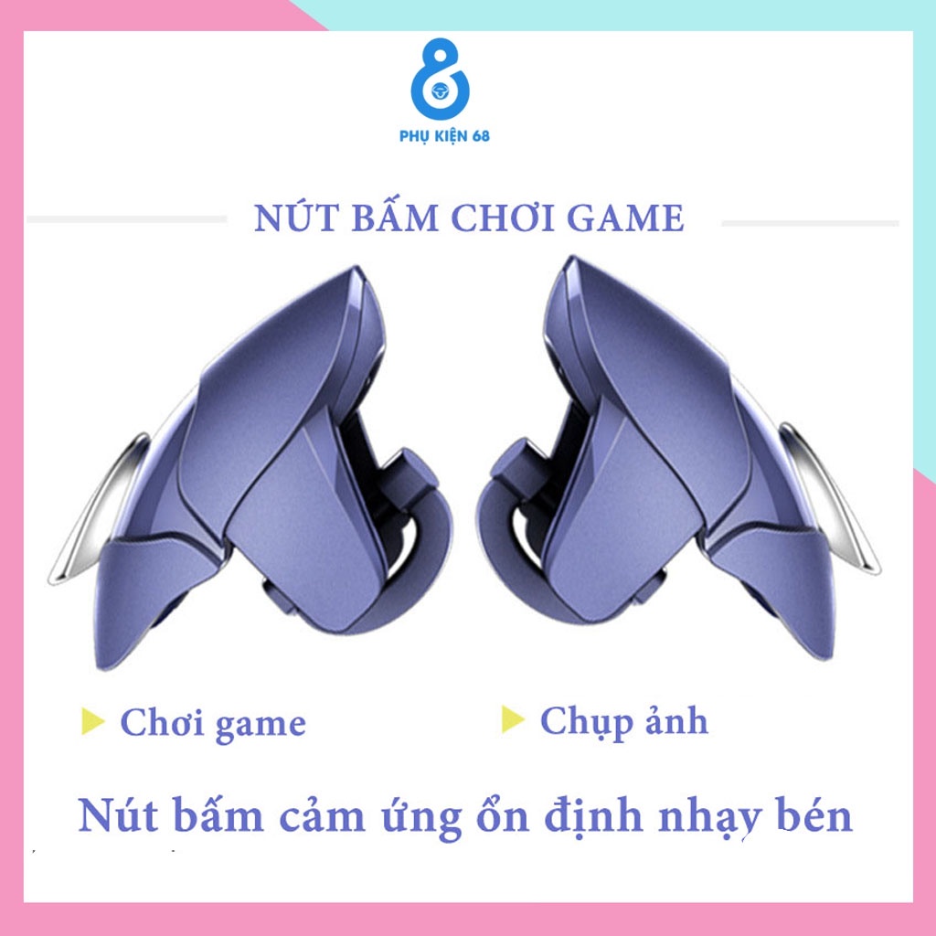 Nút Bấm Chơi Game Cá Mập Xanh Nút Bắn Pubg Freefire Blue Shark Nút bấm Pubg Phụ Kiện Chơi Game
