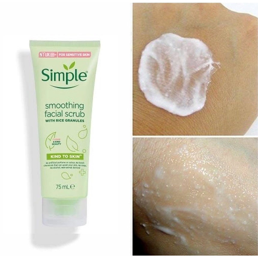 Kem Tẩy Da Chết Simple Kind to Skin Smoothing Facial Scrub 75ml