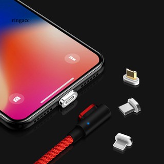【RAC】Elbow Magnetic Plug Adapter Fast Charge Data Cable for iPhone Micro USB Type-C
