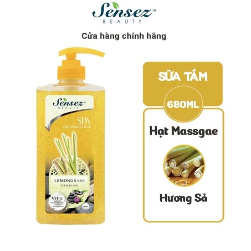 Sữa Tắm Tẩy Tế Bào Chết Hạt Massage Sensez Beauty Dưỡng Ẩm Sáng Da -