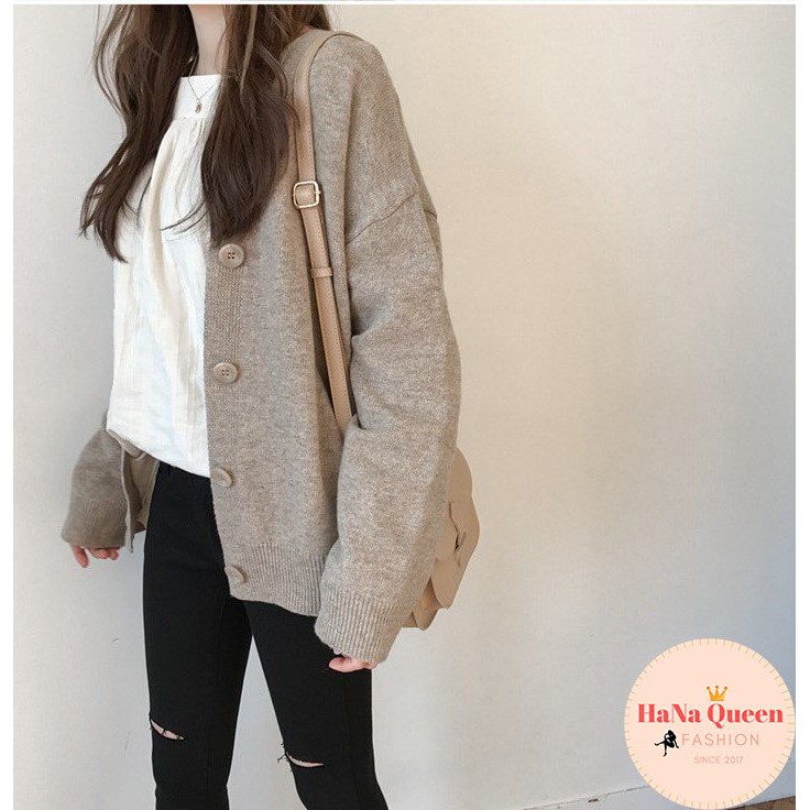 [Sẵn Hàng] Áo khoác len cardigan dáng ngắn dễ phối đồ, áo khoác len nữ Quảng Châu