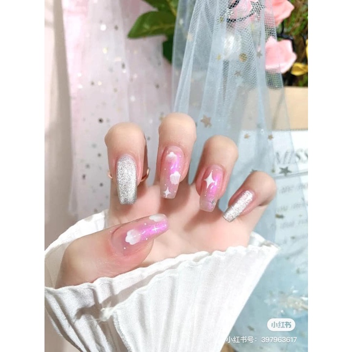 Sơn gel 2in1 màu ánh dạ quang kết hợp mắt mèo