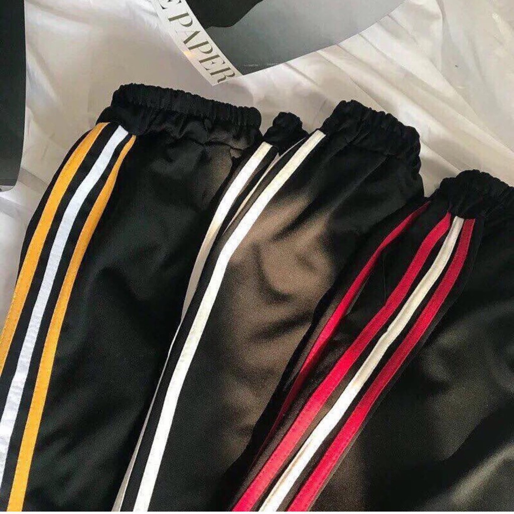 [Ảnh Thật] QUẦN UNISEX 3 LINES VÀNG X TRẮNG CHO CẢ NAM VÀ NỮ