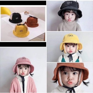 mũ vành off có bịt tai cho bé