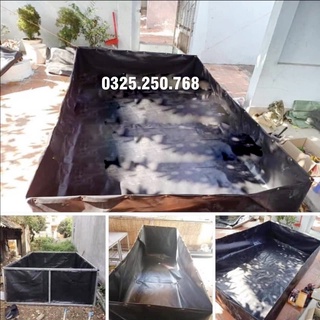 Bể bạt HDPE dày 3 dem nuôi cá, lươn, ốc, ếch. Bạt rất dẻo, chịu nắng tốt.