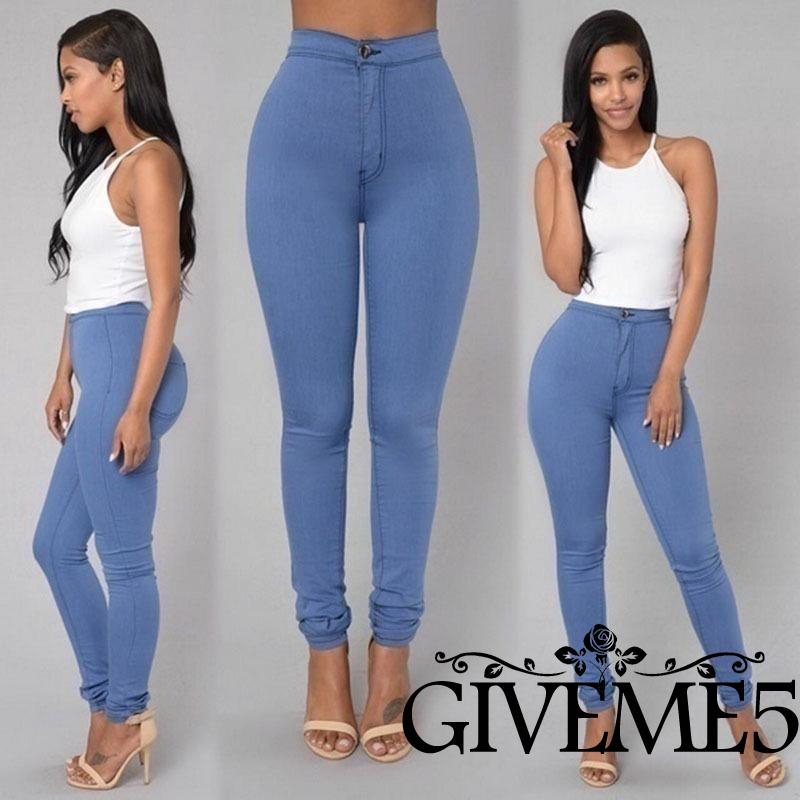 Quần skinny cạp cao thời trang cho nữ nhiều màu size UK 6 8 10 12 14 UK